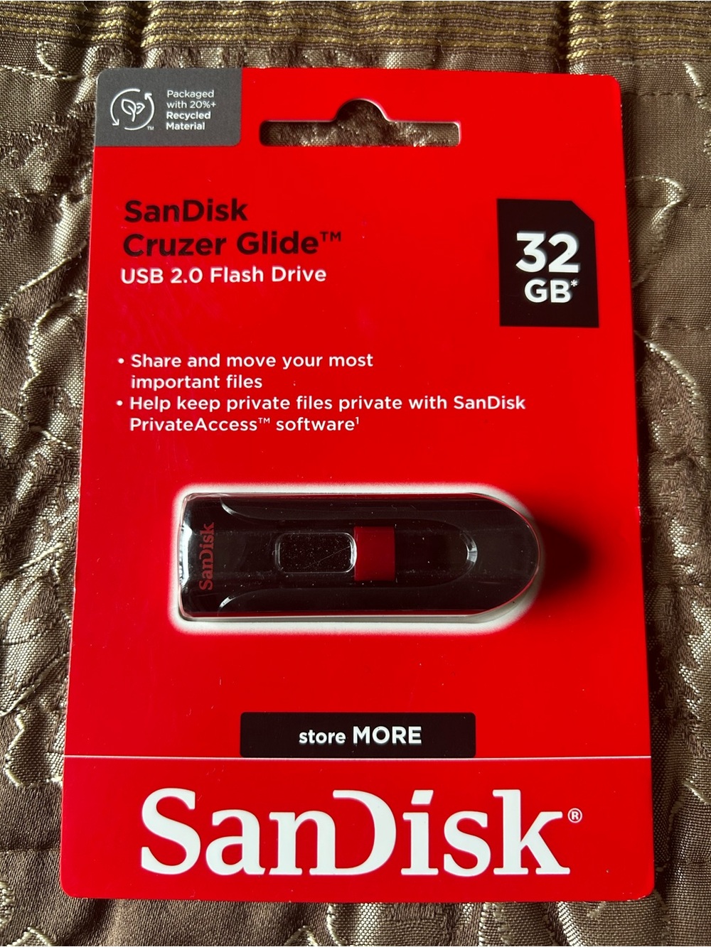 New SanDisk Cruzer Glide USB 2.0 Flash Drive 32 GB
